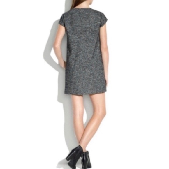 Madewell Wool Shift Dress with Leather Pockets NWT - Picture 2 of 6